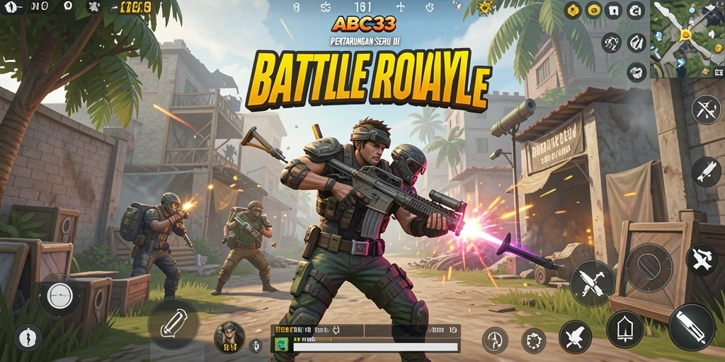 Gameplay mendebarkan ABC33 dalam aksi Battle Royale.