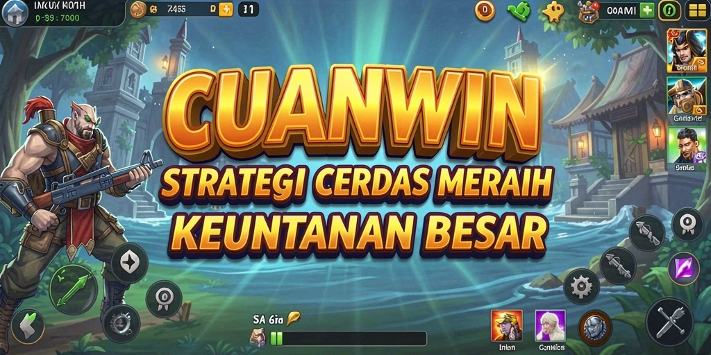 Tampilan gameplay CUANWIN yang seru saat membangun kerajaan bisnis.