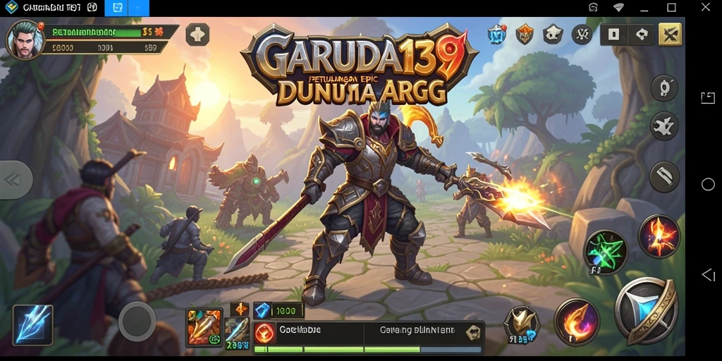 Tampilan aksi epik di dalam game ARPG GARUDA138.
