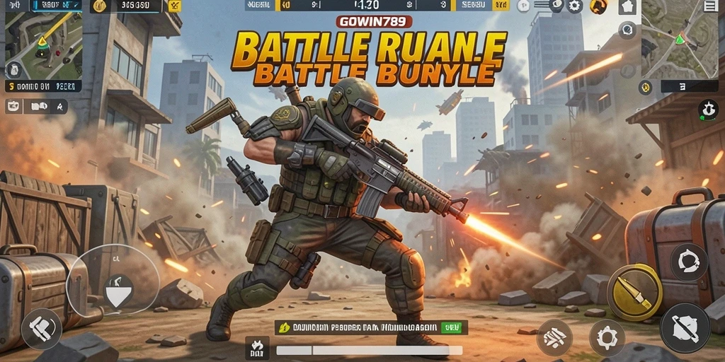 Gameplay seru di arena Battle Royale GOWIN789.