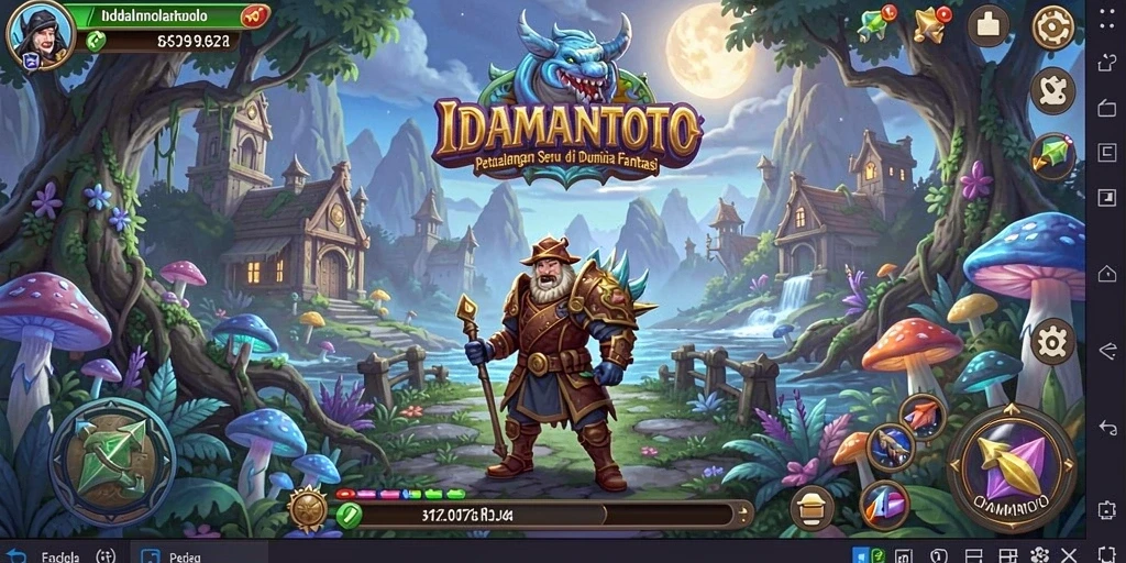 Tampilan seru gameplay IDAMANTOTO dalam petualangan fantastis.