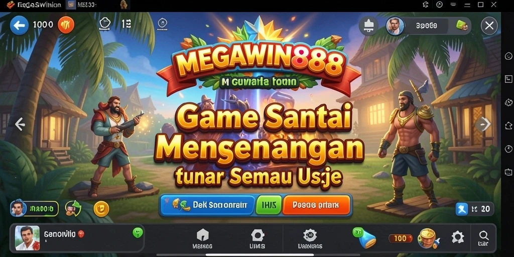 Tampilan gameplay menyenangkan di MEGAWIN888 dengan grafis cerah.