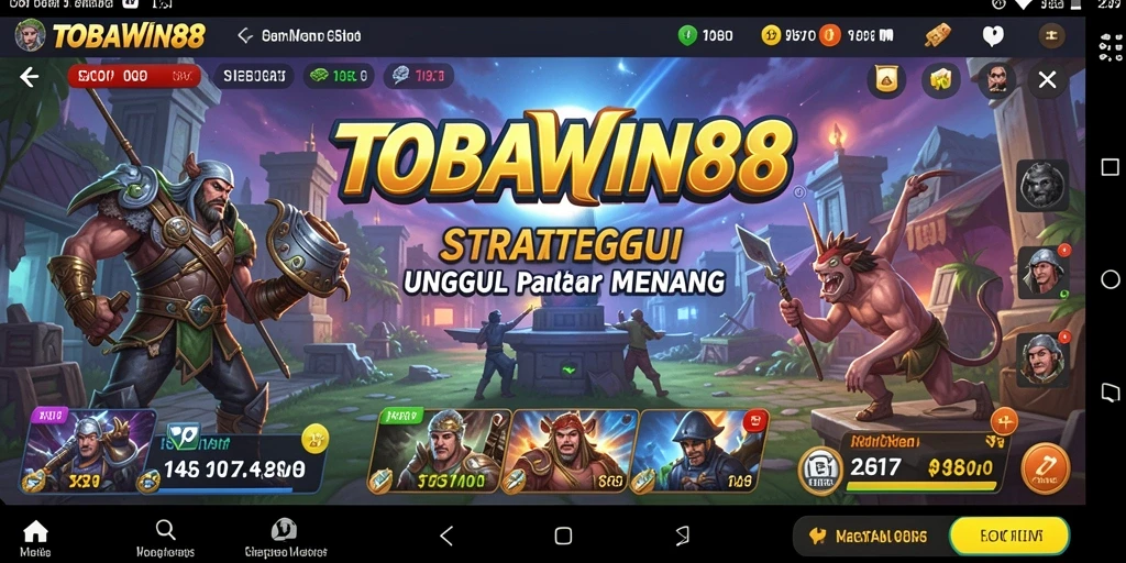 Gambaran gameplay strategis yang mendebarkan di TOBAWIN88.